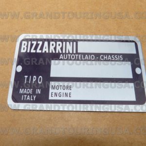 Chassis number plate, Bizzarrini